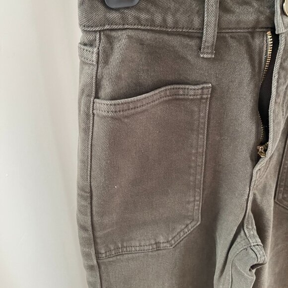 JBD Just Black Denim Utility Wide Leg Olive Size 24 - Picture 3 of 6